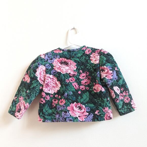 Vtg Hartstrings 90s Jacket Girls Sz 2-3T Rose Quilted Girly - Picture 3 of 4